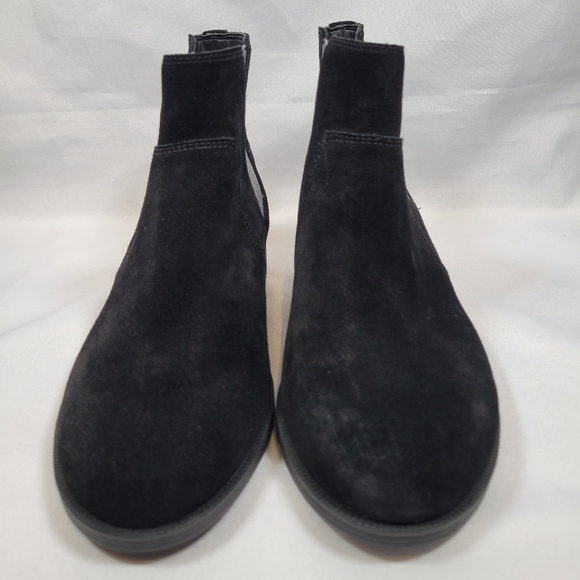 Vionic Alana Ankle Boots Women's 6.5 Black Suede Comfort Pull On Booties *Read* - Picture 2 of 10